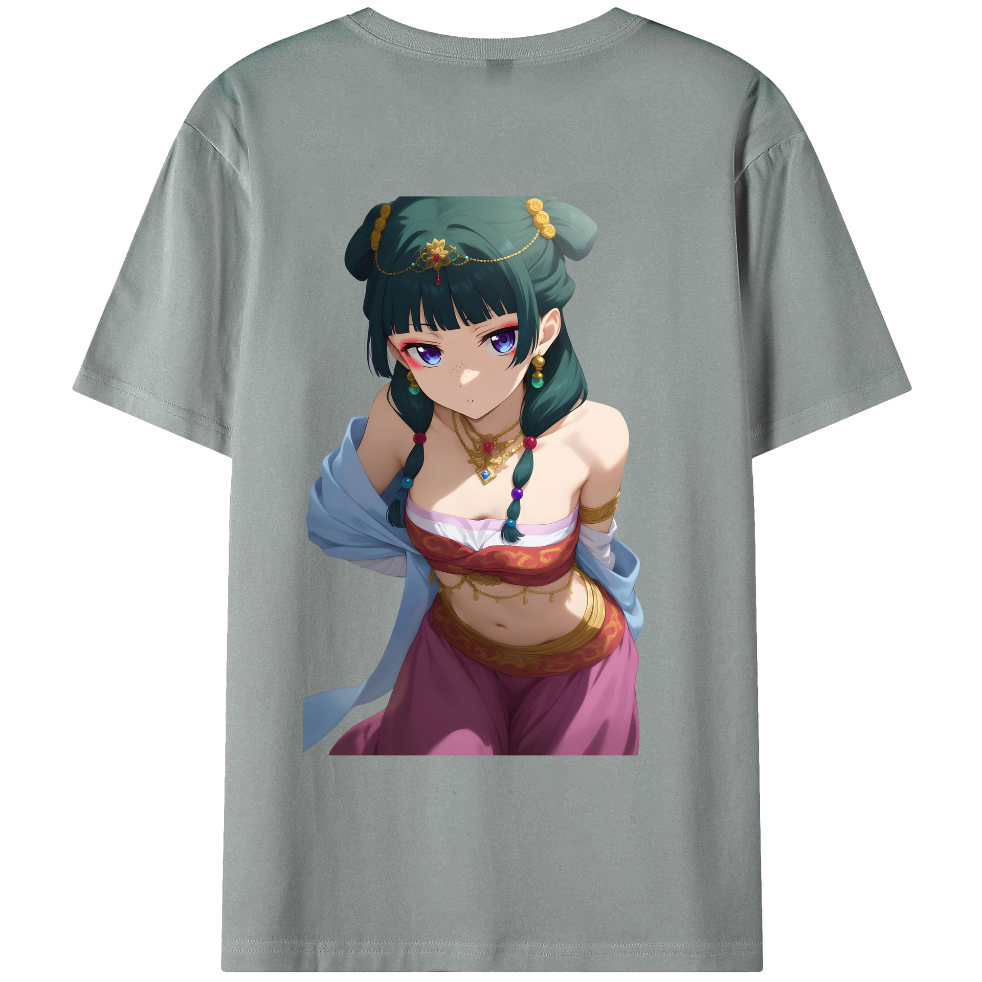 （画像用） 薬屋のひとりごと The Apothecary Diaries 綿100％ メンズ半袖Tシャツ（バックプリント） 通気性